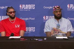 詹姆斯采訪：掘金這支球隊(duì)在進(jìn)攻端沒有任何弱點(diǎn)，是我生涯交手過的最強(qiáng)球隊(duì)之一！